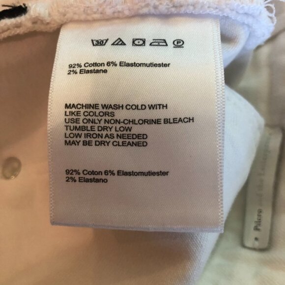 Anthro Pilcro & The Letterpress Script High Rise Crop Flare Raw Hem White Jeans - Picture 7 of 11